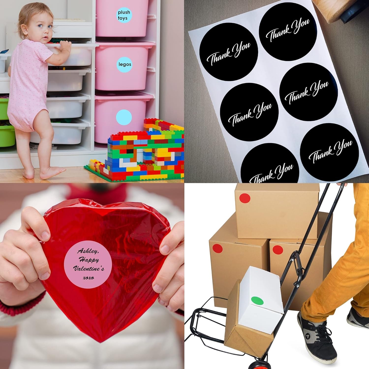Red Labels Stickers 2 Inch for Inventory and Labeling 50Mm - 300 Pack